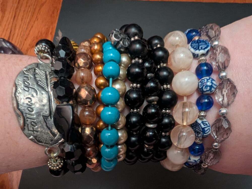 Handmade Multi-Strand Bohemian Stacking Bracelet Set with Follow Your Heart Char